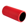 Труба гофрированная двустенная гибкая ПНД d 125 с зондом (50 м) красная, EKF PROxima
