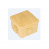 Коробка распаячная КМР-030-036  пылевлагозащитная, 4 мембранных ввода (65х65х50) светлое дерево EKF 