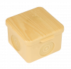Коробка распаячная КМР-030-037 пылевлагозащищенная без мембранных вводов (65х65х50) светлое дерево E